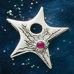 Star Star Pendant with Stone